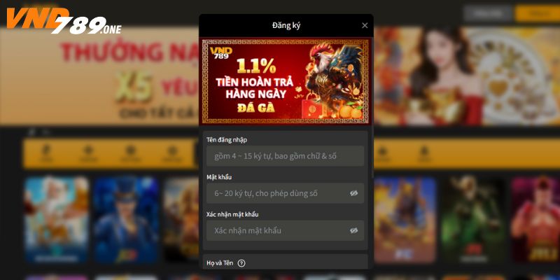 Điền thông tin đăng ký